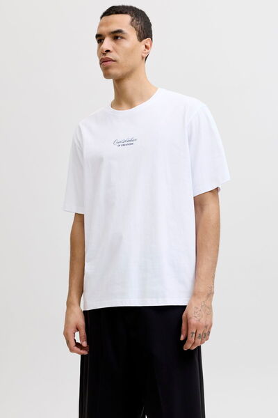 Jack & Jones Ανδρικό μπλουζάκι με στάμπα και λαιμόκοψη ποδηλάτου - Art