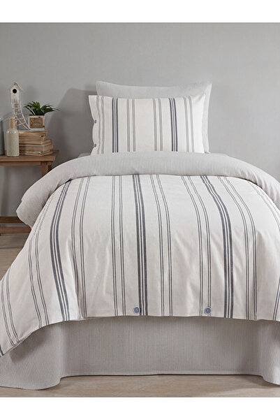 Sofline Bella Gold Natural Cotton Single Duvet Cover Set, Duvet Cover Set wit...