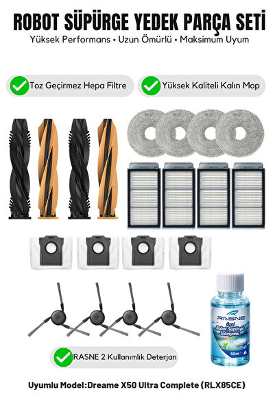Asgard Grup Dreame X50 Ultra Complete (RLX85CE) Compatibil 2 perii principale...