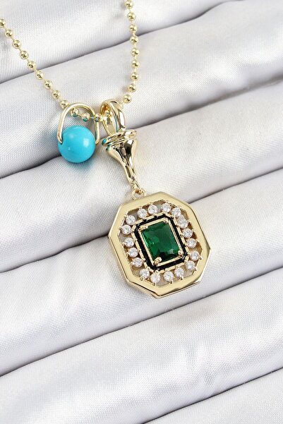 norsary Gold Color Brass Zircon Stone Women's Serenay Necklace