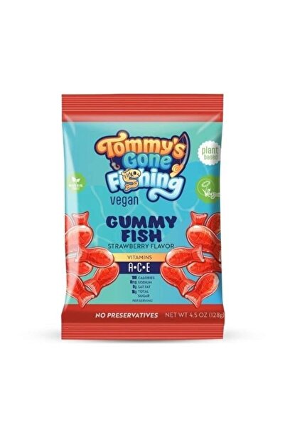 Tommy's Bears Tommy's Gummy Fish Vegan Jelibon 128gr - Çilekli