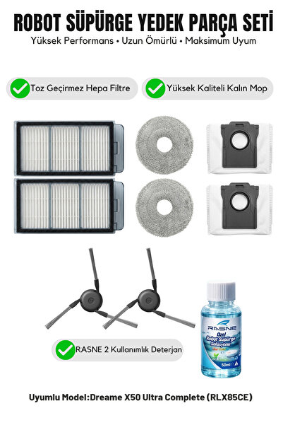 Asgard Grup Dreame X50 Ultra Complete (RLX85CE) Compatibil cu 2 perii lateral...