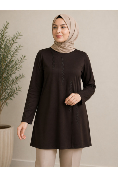 Mutlu City Medium Stone and Above Mother Combed Cotton Tunic 30643