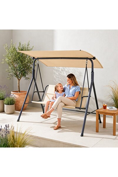 AT Performance Τριθέσια κούνια κήπου με ρυθμιζόμενο σκίαστρο AT-2035