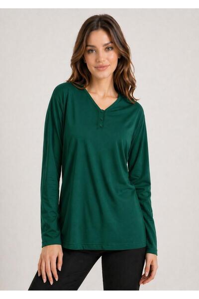 Kuraff Giyim ΜΠΛΟΥΖΑ ΜΕ ΛΟΥΡΑΚΙ ΣΕ ΣΧΗΜΑ V ΚΑΙ ΚΟΥΜΠΙΑ, ΕΠΟΧΙΑΚΗ, ΑΠΟ ΧΤΕΝΙΣΜ...