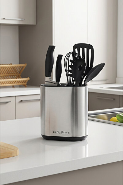 Demy Haus Ανοξείδωτη θήκη οργάνωσης κουζίνας για κουτάλια και μαχαίρια
