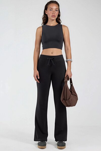 Hiccup BUSEM Elastic Waist Flare Leg Pants