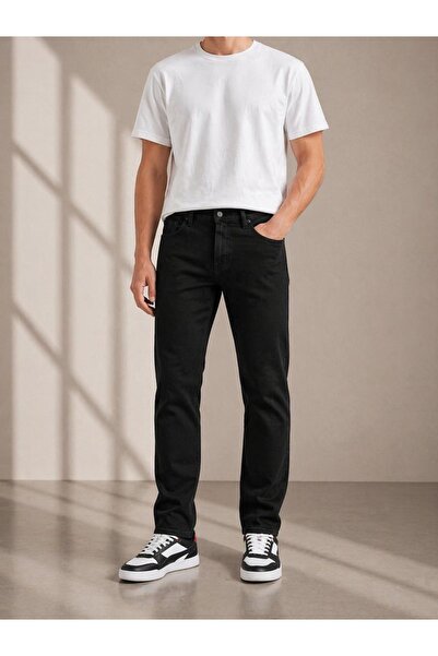 oraystore Ανδρικό τζιν παντελόνι κανονικής εφαρμογής και στάνταρ κοπής