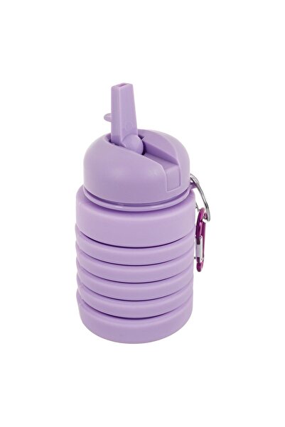 Zâna Casei Πτυσσόμενο Μπουκάλι Νερού Σιλικόνης Λιλά 200-500ml