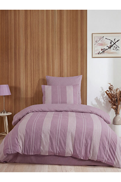 Sofline Bella Gold Natural Cotton Single Duvet Cover Set, Duvet Cover Set wit...