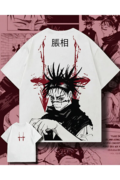 Le Savu Μπλουζάκι Jujutsu Kaisen με στάμπα, unisex, oversized