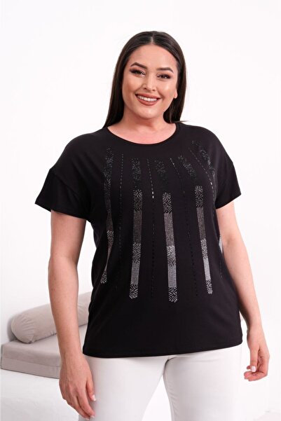 Esina Γυναικεία πέτρινη μπλούζα βισκόζης με λεπτομέρειες