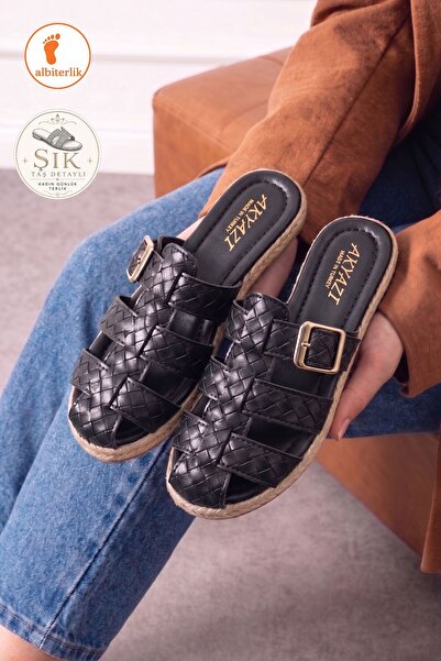 AlbiShoes Γυναικείες παντόφλες με κλειστή μπροστινή πόρπη, κομψό καθημερινό μ...