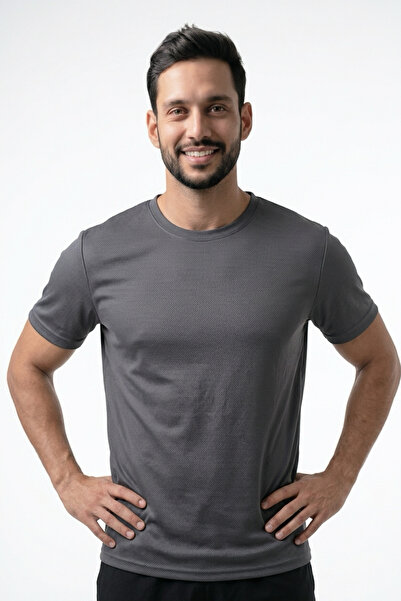 INFLUYENTE Tricou sport pentru bărbați, cu uscare rapidă, respirabil, din mat...