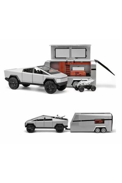 Generic Cybertruck Trailer Toy Set with Mini ATV Vehicle UI