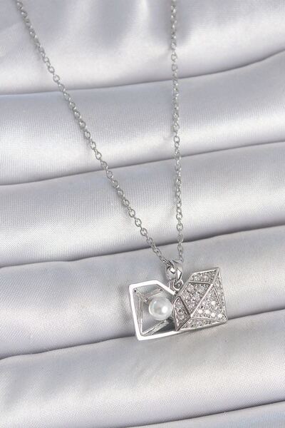 norsary 316L Steel Silver Color Chain Zircon Stone Pearl Open Diamond Model W...