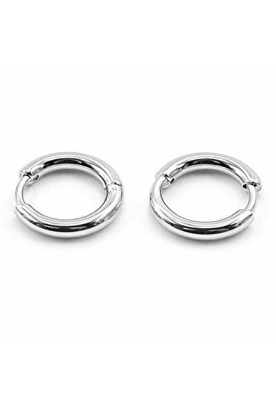 Lunesshine Silver Color Minimal Hoop Earrings |   Classic Women's Earrings (P...