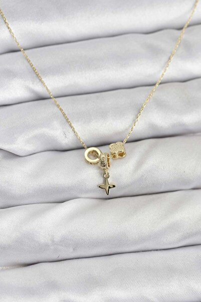 norsary Gold Color Brass Minimal Charm Women's Necklace