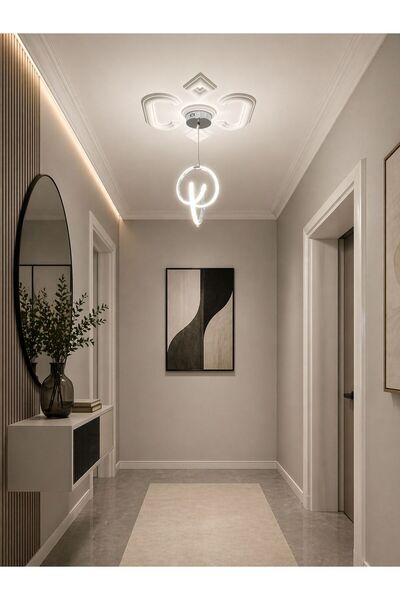 BlueLume İmza Krom 3 Renkli Sarkıt Led Avize