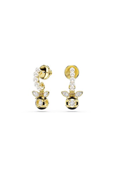 Swarovski Idyllia damla küpeler, Kristal inci, Karışık kesimler, Arı, Çok ren...