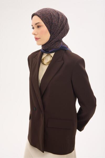 Silk Home Olinda Eşarp Yonca Desen Soluk Siyah 90x90