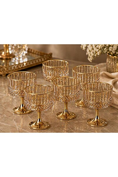 decovien Σετ 6 τεμαχίων με εξαιρετικά σχεδιασμένη χρυσή βάση, πιατάκι για λου...