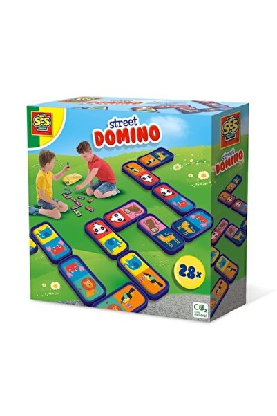 Ses Joc de domino pentru exterior cu piese mari și geantă de depozitare