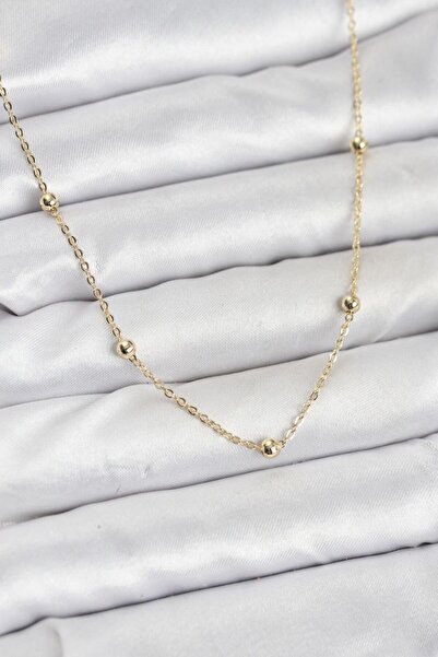 norsary Cm Gold Color Ball Chain Women's Necklace