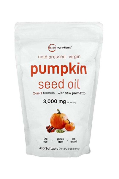 Micro ingredients زيت بذور اليقطين المعصور على البارد 300 كبسولة هلامية