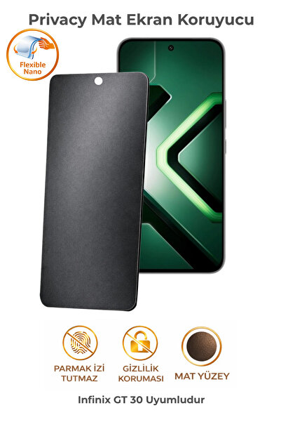 Infinix GT30 Privacy Matte Screen Protector Privacy Protected Fingerprint Proof