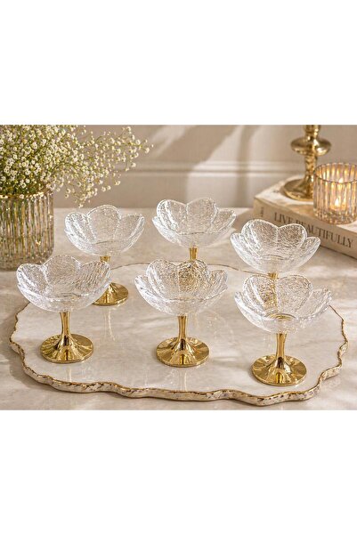 decovien Σετ 6 τεμαχίων με εξαιρετικά σχεδιασμένη χρυσή βάση, πιατάκι για λου...