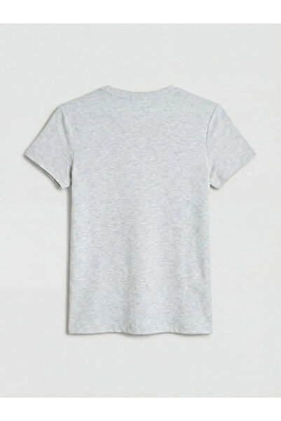 LC Waikiki Γκρι γυναικείο μπλουζάκι Crew Neck