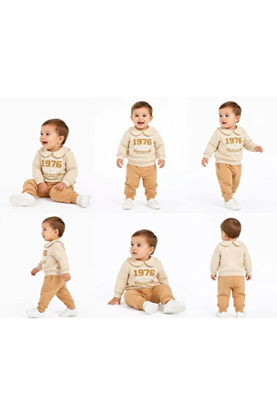 Veraura Lifestyle 6/24 Month Baby Collared Combed Cotton Baby Set