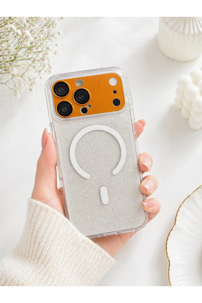 FawCase İphone 17 Pro Simli & Magsafe Özellikli Premium Telefon Kılıfı