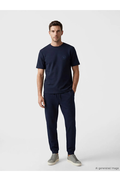 LC Waikiki Tricou pentru bărbați, albastru marin, cu broderie standard