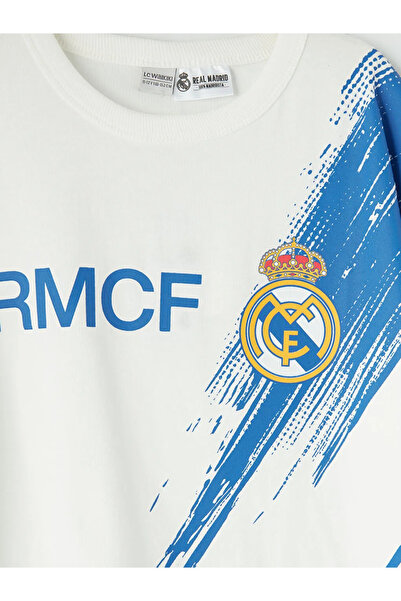 LC Waikiki Μπλουζάκι για αγόρια με στάμπα της Ρεάλ Μαδρίτης σε χρώμα εκρού