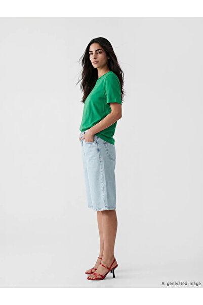 LC Waikiki Πράσινο γυναικείο μπλουζάκι με λαιμόκοψη