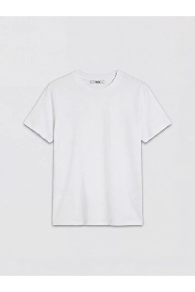 LC Waikiki Λευκό Κοντομάνικο T-Shirt Γυναικείο με Στρογγυλή Λαιμόκοψη