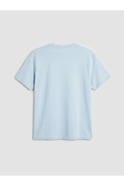 LC Waikiki Μπλε Ριχτό Γυναικείο T-Shirt