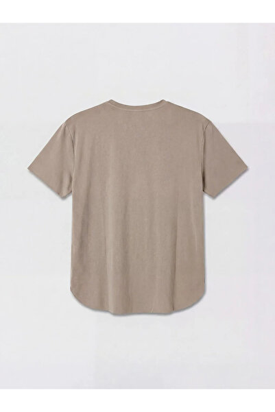 LC Waikiki Καφέ Γυναικείο Αθλητικό T-Shirt Oversize με λαιμόκοψη ποδηλάτου