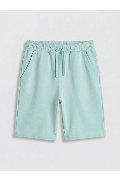 LC Waikiki Λευκό εμπριμέ μπλουζάκι και σορτς για αγόρια