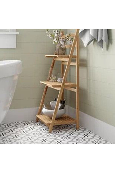 genric Foldable Ladder Plant Stand – Solid Wood 3-Tier Shelf for Indoor & Outdoor Use