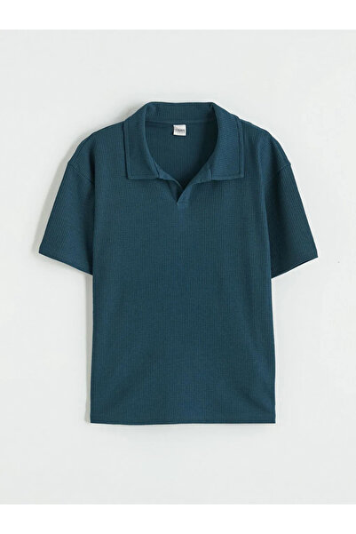 LC Waikiki Petrol Polo Yaka Παιδικό μπλουζάκι και σορτς για αγόρια
