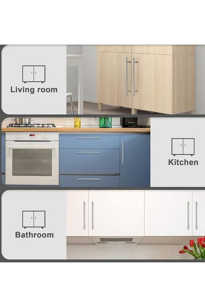 verial 901 Stainless Steel Furniture Handle 320 mm Silver |   Kitchen Bathroom Cabinet Handle |   901