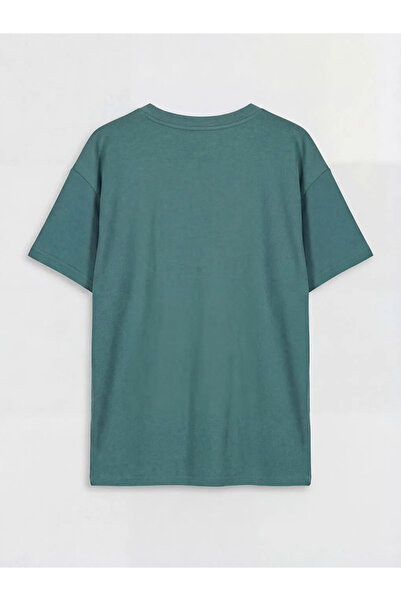 LC Waikiki Πράσινο μπλουζάκι για αγόρια με στάμπα και απαλή υφή