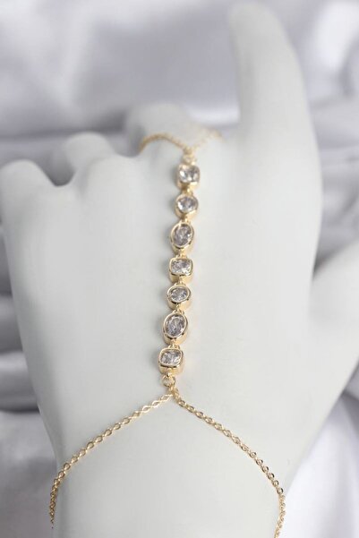 norsary Brass Gold Color Row of Zircon Stones Women's Shahmeran