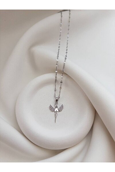 Minne Jewelry-Accessory Melek Kolye Taşlı - Çelik Kolye - Zirkon Taşlı Melek ...