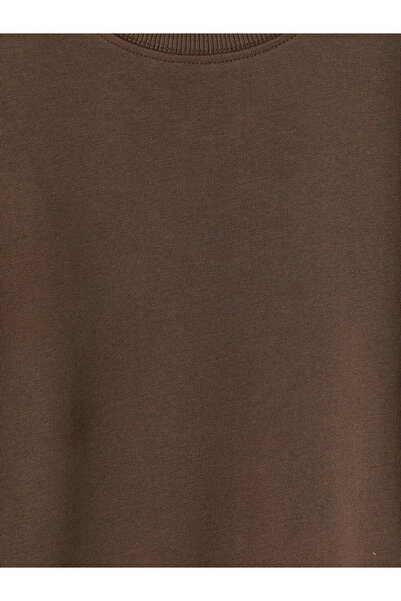 LC Waikiki Καφέ μπλουζάκι για αγόρι με λαιμόκοψη