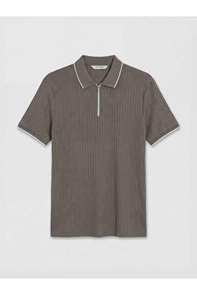 LC Waikiki Tricou pentru bărbați cu guler polo kaki