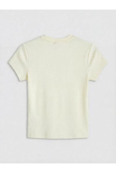 LC Waikiki Κίτρινο γυναικείο μπλουζάκι με λαιμόκοψη ποδηλάτου